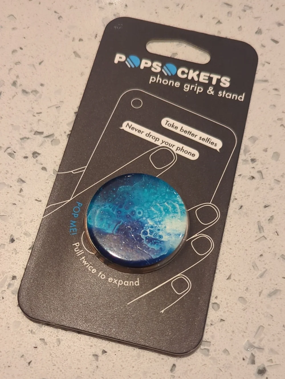 PopSocket Phone Grip & Stand - Ocean Blue Marble